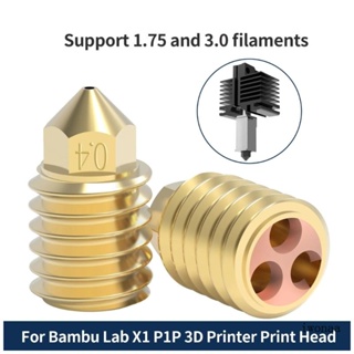 Iwo หัวฉีดทองเหลือง สามตา สําหรับเครื่องพิมพ์ 3D X1 P1P CHT