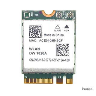 Iwo อะแดปเตอร์การ์ดไวไฟไร้สาย DW1820A BCM94350ZAE 802 11ac BT4 1 1200Mbps BCM94350 M2-NGFF DW 1820A สําหรับ Broadcom-