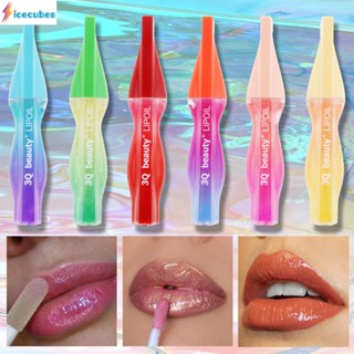 3q Beauty Micro-pearl Fruit Flavour Lip Oil Moisturizing Anti-drying Lip Care Lip Balm แต่งหน้า ICECUBE