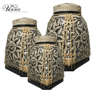 Set of 3 pieces Kratip hand painted -base 8” , 10” ,12” pre-order