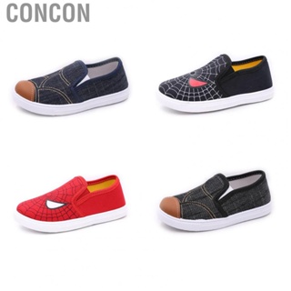 Concon Children Canvas Shoes Soft Sole Breathable Strong Toughness Casual Slip On for Kids