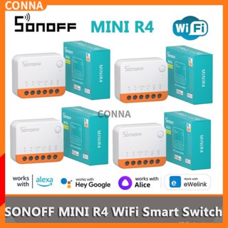 Sonoff MINIR4 Extreme Wi-Fi สวิตช์อัจฉริยะ ถอดแยกความล่าช้า ขนาดเล็ก สวิตช์ภายนอก ควบคุมด้วยเสียงผ่าน eWeLink Alexa Google