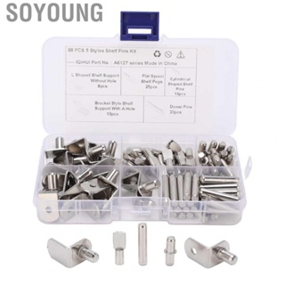Soyoung Shelf Pins Kit Support Pegs Sturdy for Cabinet Bookshelf Sideboard