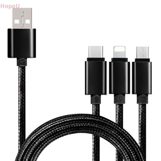 [HopeU] 3 in 1 สายชาร์จซิงค์ข้อมูล Micro USB Type-C สําหรับ iPhone Android