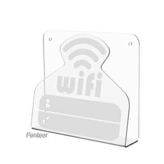 [Fenteer] ป้ายรหัสผ่าน WiFi อะคริลิคใส ใช้ซ้ําได้ สําหรับต้อนรับ โรงแรม สํานักงาน