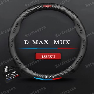 ปลอกหนังหุ้มพวงมาลัยรถยนต์ คาร์บอนไฟเบอร์ 6D สําหรับ ISUZU DMAX D-MAX MUX MU-X