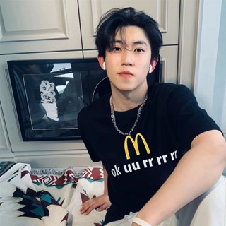 เสื้อยืดแขนสั้น ทรงหลวม ลาย McDonalds แบรนด์อเมริกัน สําหรับผู้ชาย และผู้หญิง