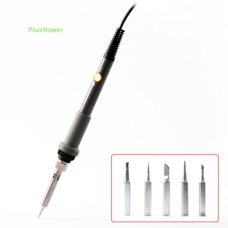 (Plusflower) หัวแร้งไฟฟ้า ปลั๊ก EU 220V 60W ปรับอุณหภูมิได้