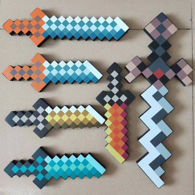 โมเดลฟิกเกอร์ รูปดาบ Minecraft Game EVA ขนาด 75 ซม.-20 ซม. ของเล่นสําหรับเด็ก