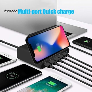 Turbobo 3 in 1 แท่นชาร์จไร้สาย 6 พอร์ต QC 3.0 2.14A USB Type-C ชาร์จเร็ว