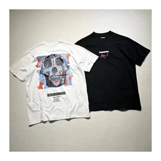 เวรเอ้ย  NEIGHBORHOOD SKULL C-TEE . SS Skull Printed Short Sleeve T-shirt for Men and Women