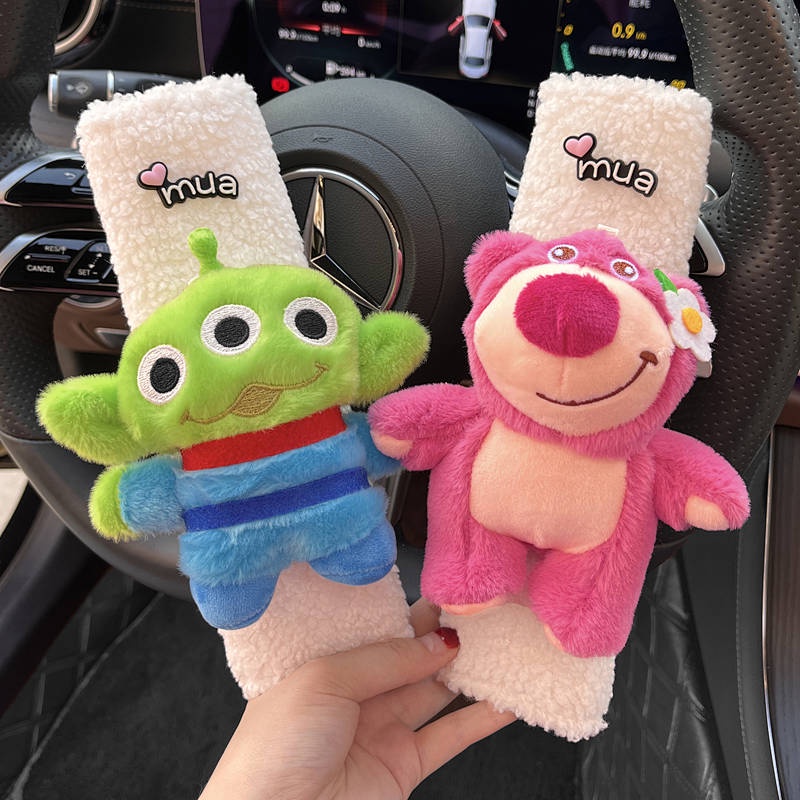 Car Safety Belt Shoulder Pad Cover Cute Doll Couple Car