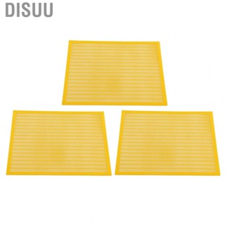 Disuu 3pcs Plastic Bee Queen Protect Excluder Trapping Grid Net Beekeeping Tool Yellow Beehive Separated Board