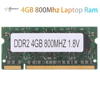 หน่วยความจําแล็ปท็อป DDR2 4GB 800Mhz PC2 6400 2RX8 200 Pins SODIMM สําหรับ Intel AMD