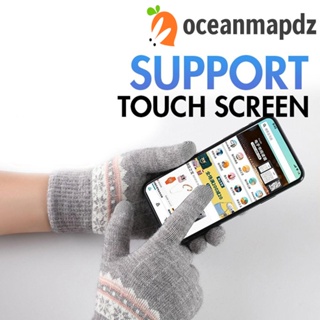 OCEANMAPDZ ถุงมือ ผ้าแคชเมียร์ แบบนิ่ม ผ้ากํามะหยี่ ลายเกล็ดหิมะ ให้ความอบอุ่น แฟชั่นฤดูใบไม้ร่วง และฤดูหนาว สําหรับนักเรียนหญิง