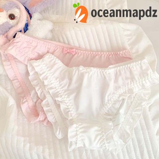 OCEANMAPDZ กางเกงชั้นใน ทรงสามเหลี่ยม ลายการ์ตูนน่ารัก สไตล์โลลิต้า สําหรับนักเรียน