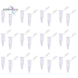 หลอดทดลอง PCR พร้อมฝาแบน หลอดไมโครเซนทริฟิวจ์ 1.5 มล. หลอดปฏิกิริยา PCR การทดลองในโรงเรียน 500 ชิ้น