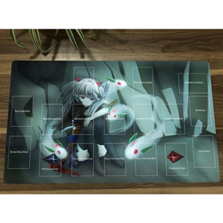 Yu-gi-oh! Playmat Ghost Ogre &amp; Snow Rabbit TCG CCG แผ่นรองเมาส์เกมเทรดดิ้งการ์ด