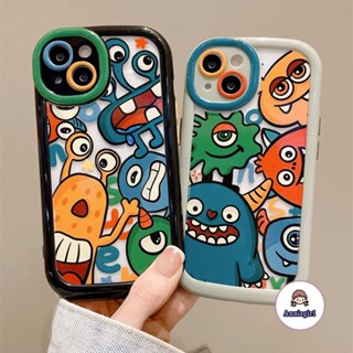 เคสโทรศัพท์มือถือ กรอบหนา กันกระแทก ลายการ์ตูนมอนสเตอร์ สําหรับ Iphone 11 14 Pro Max I Phone 13 12 Pro Max