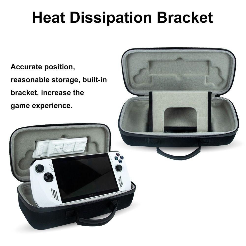 Wyjs Gaming Handhelds พกพา, พร้อมขายึดกระเป๋าถือเกมคอนโซลกระเป๋าเก็บ, EVA กันกระแทก Anti Scratch กล่องป้องกันสําหรับ ASUS ROG Ally X 2024 Travel