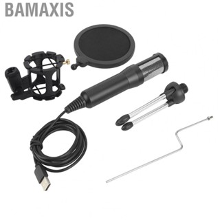 Bamaxis USB Condenser Microphone +Tripod Stand for Game Chat Studio Recording