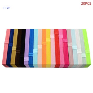 Live ผ้าโพกหัว สีพื้น เครื่องประดับ สําหรับแม่ และเด็ก 20 ชิ้น