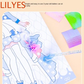 Lilyescub สติกเกอร์กระดาษเพ้นท์มือ เพ้นท์มือ รูปการ์ตูนหมี กระต่าย DIY ของเล่นเสริมการเรียนรู้ สําหรับเด็ก