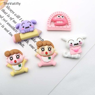 [TheVatifly] กิ๊บติดผมเรซิ่น ลายการ์ตูนชินจัง โนฮารา ชิโร่ Diy อุปกรณ์เสริม สําหรับตกแต่งเล็บ 10 ชิ้น