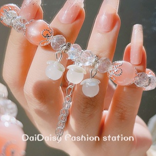 Daidaisy √♥ สร้อยข้อมือ ประดับลูกปัด รูปตาแมว ขนาด 12 มม. สําหรับผู้หญิง และนักเรียน