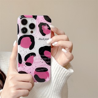 เคสโทรศัพท์มือถือ ซิลิโคน กันกระแทก ลายเสือดาว สีแดงกุหลาบ สําหรับ iPhone 11 12 13 14promax 14pro 13 12 11 14