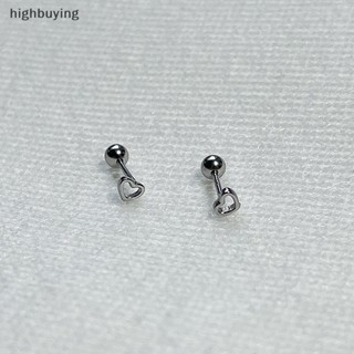 [highbuying] 1 คู่ มินิ กลวง หัวใจ หู กระดูก เล็บ เกลียว ต่างหูสตั๊ด สําหรับผู้หญิง ปาร์ตี้ ใหม่ เครื่องประดับ ของขวัญ ใหม่ พร้อมส่ง