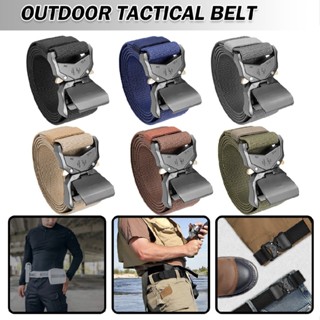 Quick Release Metal Buckle Outdoor Training Nylon Belt for Men Adjustable