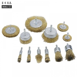 ⭐READY STOCK ⭐Wire Brush Wheel Cup Brush 12pcs Coarse Crimped brass coated steel Wire Wheel