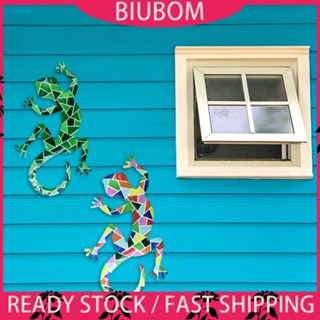 Biuboom จี้ตุ๊กแกโมเสค เหล็ก รูปจิ้งจก กันสนิม สําหรับตกแต่งบ้าน