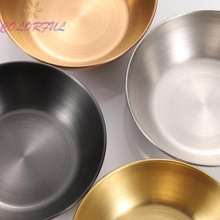 【COLORFUL】Seasoning Bowl Silver Stainless Steel 8.2*2.7cm Black Gold Seasoning Dish