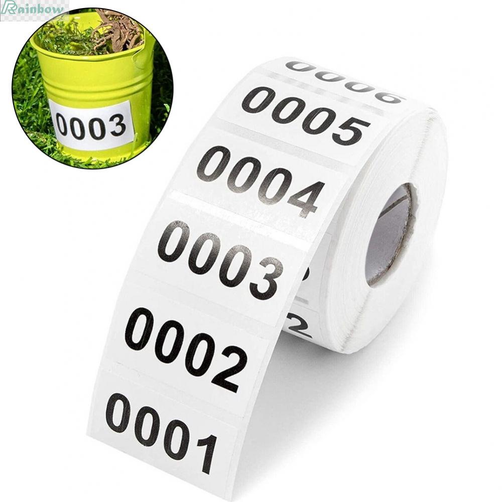 สติกเกอร์ตัวเลข 0001-1000 ขนาด 40*20 มม. สําหรับฉลาก 1 ม้วน