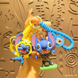 พวงกุญแจ จี้ตุ๊กตาการ์ตูน Stitch ขนาดเล็ก สําหรับตกแต่งรถยนต์ ขายส่ง