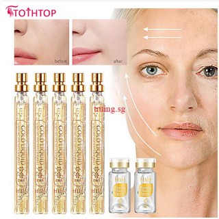 Hot！ Hih Bomb Gold Protein Peptide Suit Box Tirled Facial Anti-aging Facial Essence Liquid Dilute Fine Lines Of Fine Lines [TOP]