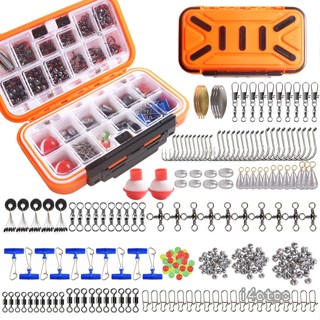 I4otpc ชุดอุปกรณ์เสริมตกปลา 254 ชิ้น พร้อมแหวนถ่วงน้ําหนัก กันน้ํา