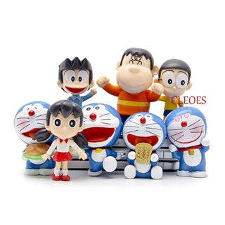 CLEOES โมเดลตุ๊กตาฟิกเกอร์ Doraemon ของขวัญ สําหรับเก็บสะสม