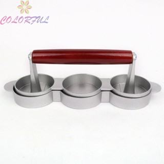 3 In 1 ที่กดเนื้อ บาร์บีคิว แฮมเบอร์เกอร์ DIY อุปกรณ์เสริม สําหรับห้องครัว