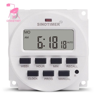 Sinotimer Tm618N-2 สวิตช์ตั้งเวลาดิจิทัล Lcd 220V Ac 7 วัน 1.6 นิ้ว พร้อมรีเลย์ และฟังก์ชั่นนับถอยหลัง 1 ชิ้น