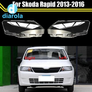 ฝาครอบเลนส์ไฟหน้ารถยนต์ แบบใส สําหรับ Skoda Rapid 2013-2016