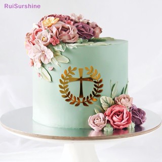 Ruisurshine ใหม่ ท็อปเปอร์คัพเค้ก รูปไม้กางเขน 1 ชิ้น