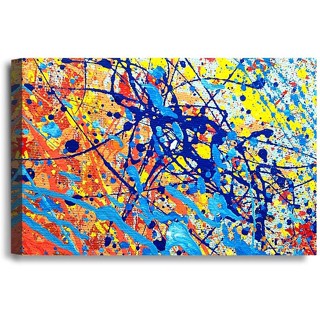 ภาพจิตรกรรมบนผ้าใบ ลาย Abstract Jackson Pollock สําหรับตกแต่งบ้าน Xx1