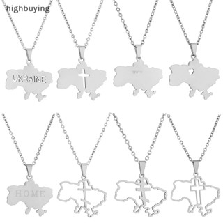 [highbuying] แฟชั่น โครงร่าง แผนที่ จี้ สร้อยคอ สําหรับผู้หญิง เครื่องประดับ สีทอง สีเงิน สร้อยคอโช้คเกอร์ สเตนเลส กระดูกไหปลาร้า โซ่ ใหม่ พร้อมส่ง