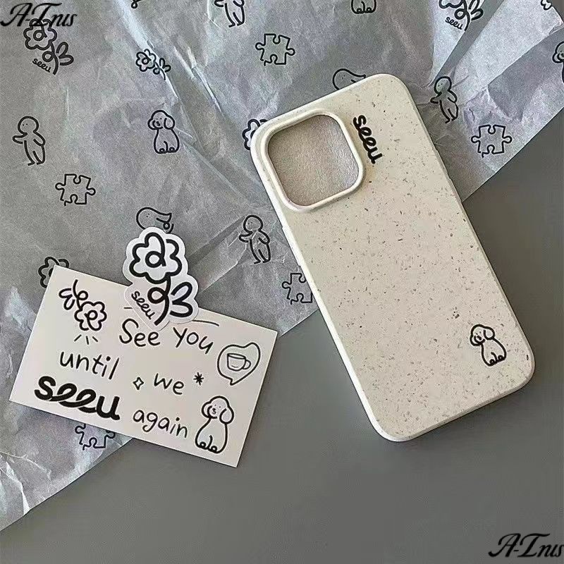 Mini Puppy iPhone13promax Apple xs/xr ข้าวสาลี 14/12 เคสโทรศัพท์ 6s ยางนุ่ม 7/8plu G0ZV