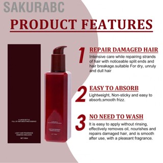 Sakurabc Hair Nourishing Serum  Easy Use Gentle Safe Revival 100ML  Frizz for Men Bathroom