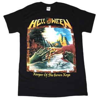 เสื้อยืด แขนสั้น พิมพ์ลาย HELLOWEEN KEYS PART II สีดํา