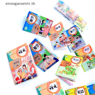 Strongaroetrtr โมเดลหนังสือภาษาอังกฤษ คณิตศาสตร์ 1:12 สําหรับตกแต่งบ้านตุ๊กตา 3 ชิ้น